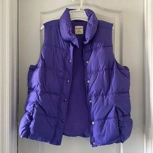 Old navy purple puffer vest